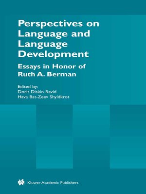 cover image of Perspectives on Language and Language Development